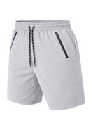 JUMP START PERFORMANCE TRAINING SHORTS WITH ZIPPER POCKETS SIZE: MEN M - SILVER - Brand New