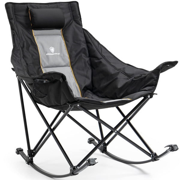Dowinx Oversized Rocking Camping Chair, Fully Padded Patio Chair - Like New
