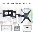 FORGING MOUNT Long Arm TV Wall Mount, Full Motion TV Monitor Arm Mount Bracket - Like New