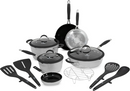 Paula Deen 14 Piece Hammered Aluminum Forged Cookware Set DCFW12SG - Silver Like New