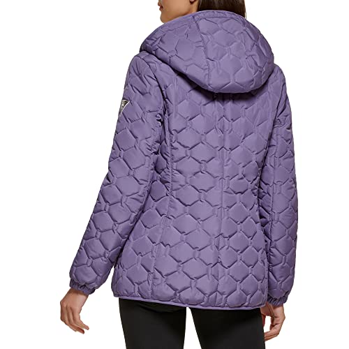 GUESS WOMEN'S QUILT SHORT LIGHT-WEIGHT JACKET WOMEN XL - QUILTED AMETHYST - Brand New