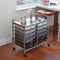 ECR4Kids 12-Drawer Mobile Organizer, Storage Cart, Grey Ombre Like New