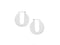 THE SUK SMALL CUT OUT HOOP EARRINGS - SILVER - Brand New