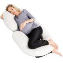 RESTOROLOGY PREGNANCY PILLOW 60 INCH C-SHAPED MATERNITY - WHITE - Like New