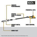 DEWALT 60V MAX* 10 IN. 140 IN. TELESCOPING POLE SAW (TOOL ONLY) - BLACK/YELLOW - Like New