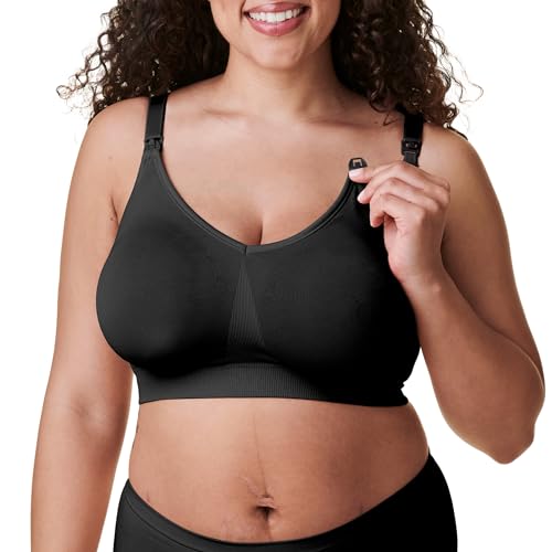 BRAVADO DESIGNS NURSING BRAS BODY SILK SEAMLESS WIRELESS WOMENS XL/TG - BLACK - Brand New