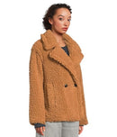 1144454 UGG WOMEN'S GERTRUDE SHORT TEDDY COAT CHESTNUT SIZE XS - Brand New