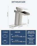 Bathlavish Brushed Nickel Bathroom Faucet Single Handle Waterfall B-66009N - Brand New