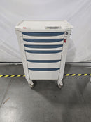 METRO FLEXLINE CO5-990B MEDICAL SUPPLY CART MEDICAL CRASH CART - WHITE/BLUE - Like New