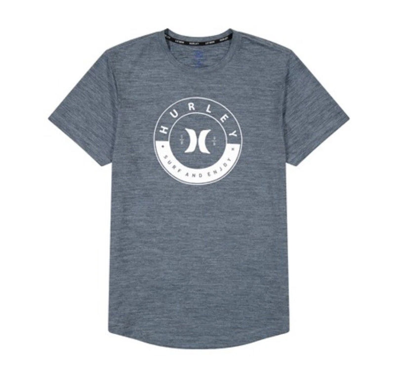 HURLEY TEE MEN'S SS PERFORMANCE T-SHIRT - SIZE: MEN XL - CRYSTAL BLUE/GRAY - Brand New