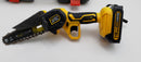 BEI & HONG Mini Chainsaw Cordless 6" w/ 2 Battery, Security Lock, BH-6 - YELLOW - Like New