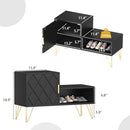 YOYOMAX STORAGE 350LB SHOE RACK FOR ENTRYWAY/HALLWAY 30IN HKEFSB002BK0CJ - BLACK - Like New