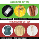 Hourleey Lighted Gift Boxes, Set of 3, LED, Warm White Tinsel Boxes, CL-A60W-50 - Like New