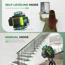 GIBIMOFI 16 LINE LASER LEVEL 360 SELF LEVELING 4X360°PROFESSIONAL 4D GREEN - Brand New