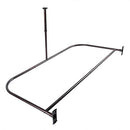 Rustproof Aluminum D-Shape Shower Rod, 60 in. -Oil Rubbled Bronze, NO SCREWS - Brand New