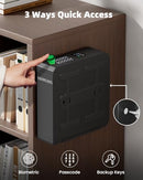 HAWKUNG FINGERPRINT BIOMETRIC GUN SAFE SLIDER BEDSIDE PISTOL SAFE - BLACK - Like New