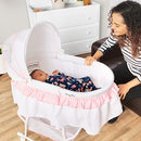 Dream On Me Lacy Portable 2-in-1 Bassinet & Cradle, Basket, Canopy Removable - Like New