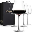 ROVSYA OJA RED WINE GLASSES SET OF 4 LARGE BURGUNDY GLASSES 23 OZ - CLEAR - Like New