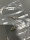 GENERIC GOLD AND WHITE LEAF EARRINGS - GOLD AND WHITE - Like New