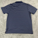 CALLAWAY SHIRT MEN'S NAVY BLUE WHITE STRIPED SHORT SLEEVE GOLF POLO - L - NAVY - Brand New