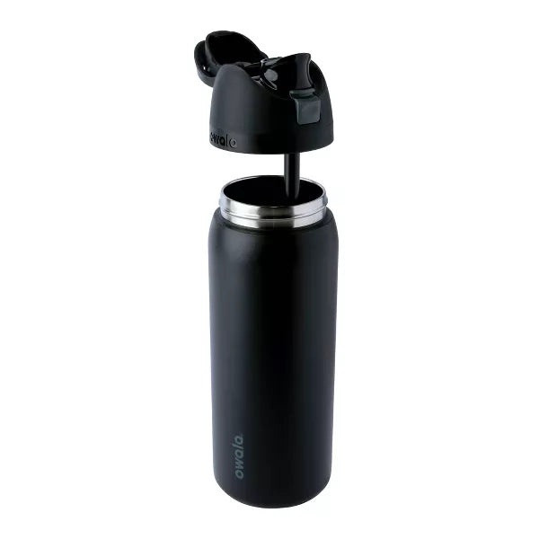 OWALA 32OZ FREESIP STAINLESS STEEL WATER BOTTLE - VERY VERY DARK/BLACK - Like New