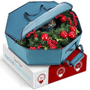 Hearth & Harbor Wreath Storage Container, 30" - Non Woven Fabric - Blue - Like New