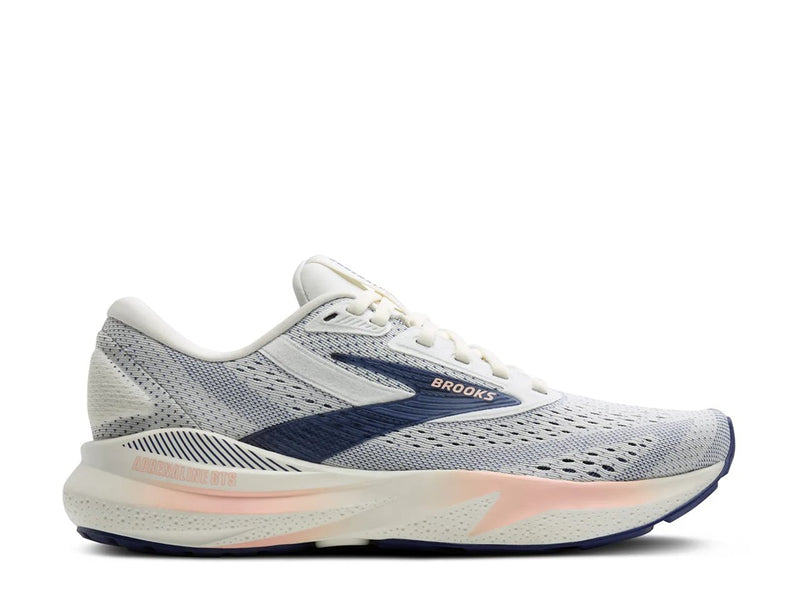 BROOKS ADRENALINE 24 RUNNING SHOE WOMEN'SDNA LOFT V3 - 9 - OFF WHITE/ NAVY/ PINK - Like New