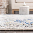 SAFAVIEH Madison Collection Runner Rug - 2'3" x 6' 10" X003E10CPV - Ivory & Aqua - Brand New