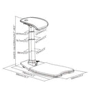 ERGO IMPACT PERCHRITE STANDING DESK STOOL, PERCHING, LEANING & SITTING - BLACK - Like New