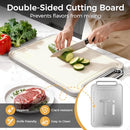 WEETLA TITANIUM DOUBLE SIDED CUTTING BOARD - TITANIUM/CREAM - Like New
