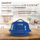 Sassafras Superstone® Stoneware La Cloche® Bread Baker Blue Glazed, B087DT24F6 - Brand New