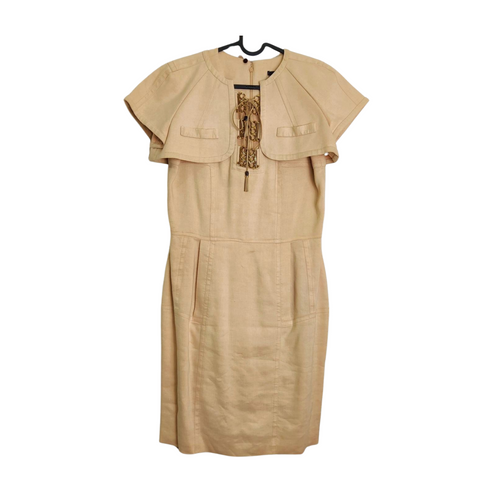 GUCCI DENIM DRESS - SIZE: WOMEN 42 - BEIGE - Like New