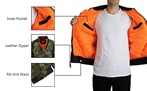 GALAXY BY HARVIC SPIRE BY GALAXY MEN'S FLIGHT JACKET CAMOUFLAGE 3X-LARGE - Brand New