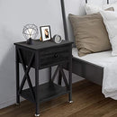 GOOD & GRACIOUS Multi-Function Nightstands, Small Narrow End Table with Drawer - Like New