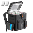 LITHELI 12 VOLT PORTABLE FRIDGE WITH 2 U20 BATTERIES,20L FREEZER - GRAY - Like New