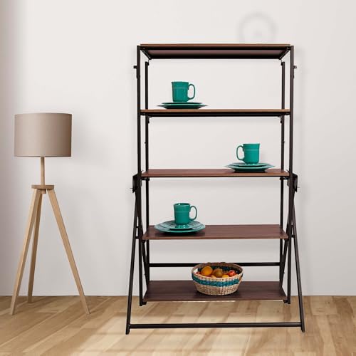 Origami modern 2 in 1 shelf to table Style, Organizer Deco Rack (STT-VBWOAK) - Like New