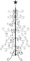 Sunnydaze Noelle 60-Inch H Christmas Black Metal Ornament Tree HMI-665 - BLACK Like New