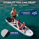 SereneLife 12’2” Inflatable Paddle Board XL Family Stand Up Paddleboard - Black - Like New