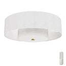 Hunter - Brookside Indoor Fandelier with Light, Remote, 30" (Luxe Gold/White) - Like New