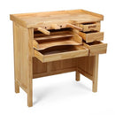 DNA MOTORING HEAVY DUTY WOOD WORKBENCH WOODEN WORKBENCH 5 DRAWERS TOOLS-00524 - Like New