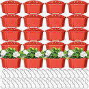 Rtteri 20 Pack Wall Hanging Planters 9.8 Inch Plastic Flower Pots - Black - Brand New