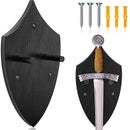 Queekay Medieval Sword Wall Mount  BD2454 - Bright Black - Scratch & Dent