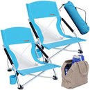 I&J BASICS 2 Pack Low Chairs for Adults Ultra Light Heavy Duty - Scratch & Dent