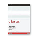 UNIVERSAL PREMIUM HEAVY-DUTY BACK WIDE/LEGAL RULE 12 Pads UNV30730 - WHITE - Brand New