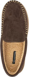 DOCKERS MEN'S MOCCASIN SLIPPER MEMORY FOAM - SIZE: MEN 12 - BROWN/WHITE - Like New