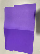 OFFICE DEPOT 2-TONE FILE FOLDERS, 1/3 CUT, LETTER SIZE, PACK OF 24 - PURPLE - Like New