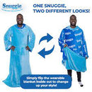 SNUGGIE REVERSIBLE THE ORIGINAL WEARABLE BLANKET SLEEVES - BLUE/TURQUIOSE - Like New