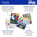Brother Genuine TN229C Cyan Standard Yield Printer Toner Cartridge Print Up - Brand New
