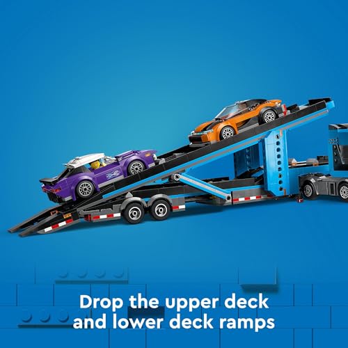 LEGO City Car Transporter Truck with Sports Cars Building Toy Set - 60408 - Brand New
