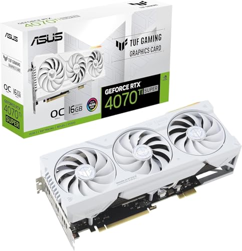 ASUS TUF GAMING GEFORCE RTX 4070 TI SUPER BTF WHITE OC EDITION GRAPHICS CARD - Like New